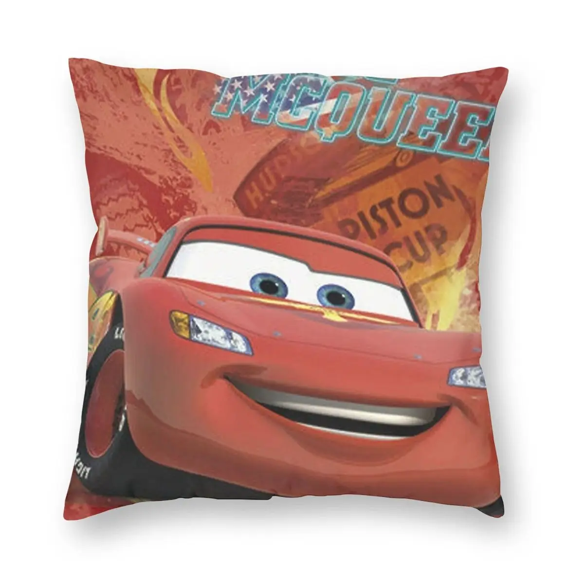 Lightning Mcqueen Cars Movie Pillowcase Printing Polyester Cushion Cover Gift Pillow Case Cover Home Zipper 40*40cm