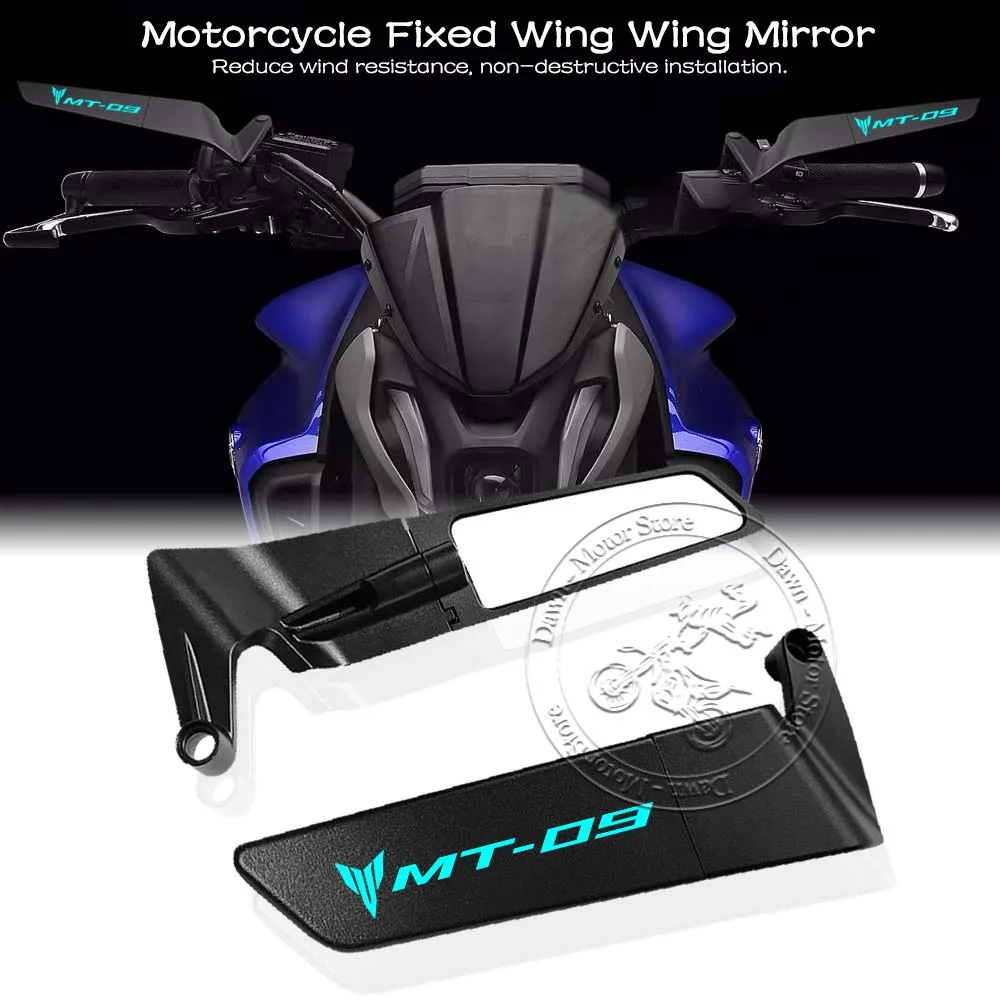 

For Yamaha MT09 MT-09 MT 09 MT07 MT10 MT03 Motorcycle New Pattern High Quality CNC Rearview Mirror Fixed Wing