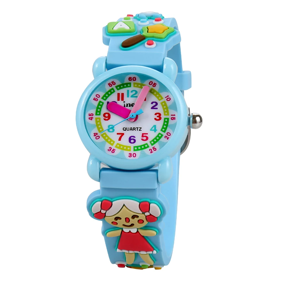 

Watches Waterproof Quartz Primary School 's 3D Silicone Bunny Sky-blue Cartoon Girl