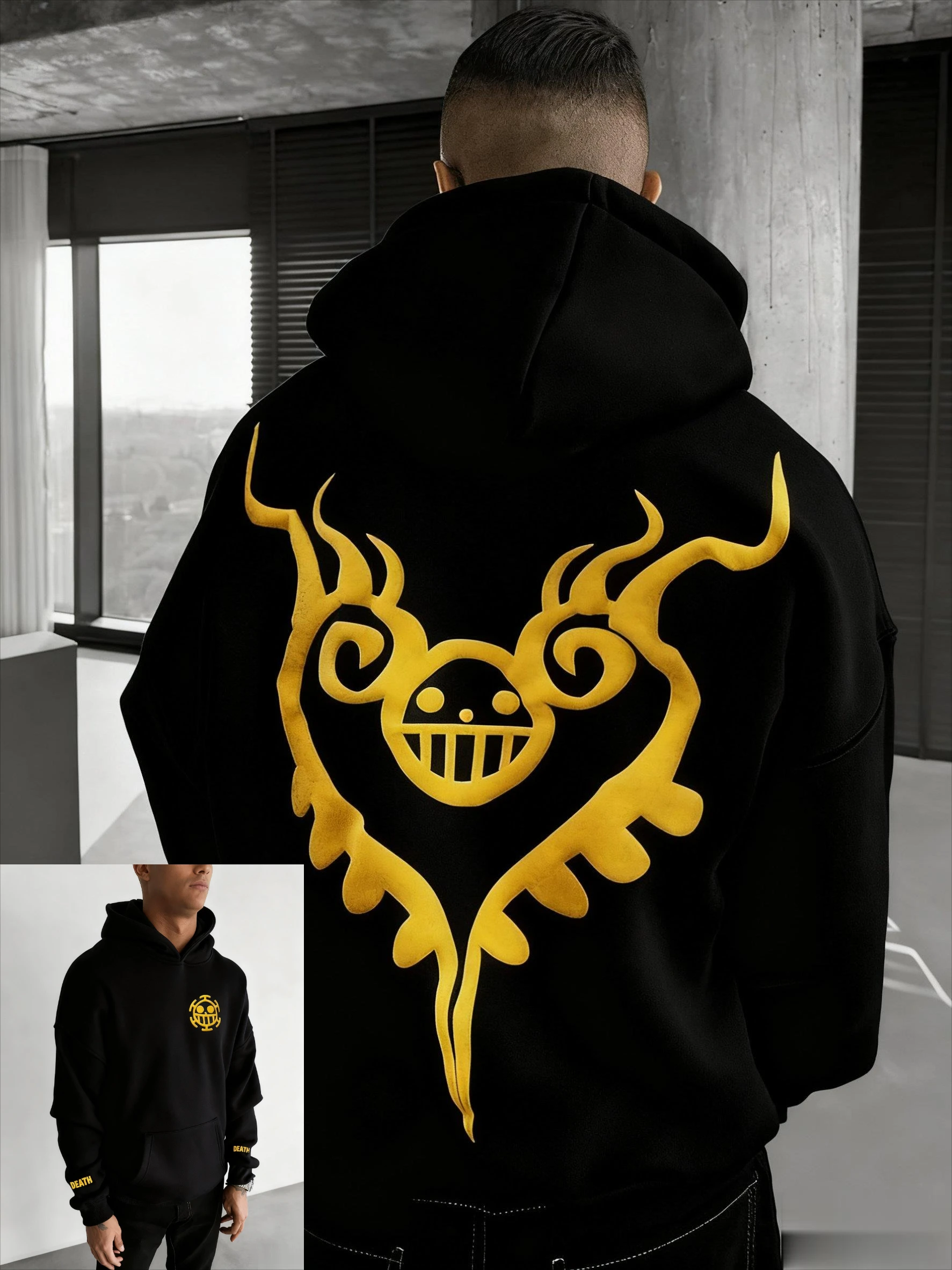 2025 الخريف والشتاء الأكثر مبيعا الرسوم المتحركة الجديدة قطعة واحدة ثلاثية الأبعاد نمط الطباعة معطف بقلنسوة في الهواء الطلق موضة عادية هوديي #1