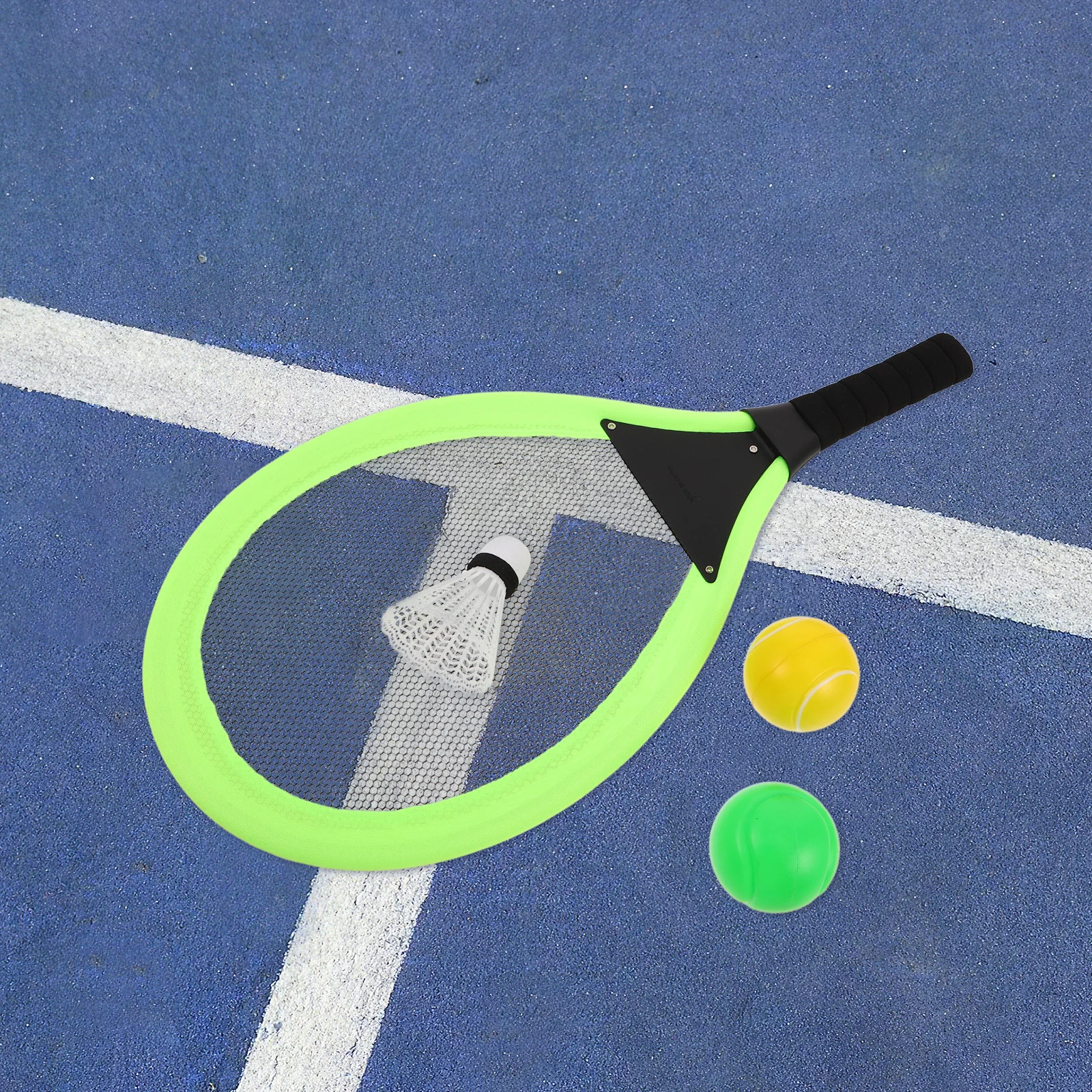

2Pcs Kids Tennis Racket Green Plastic Set Lightweight Outdoor Sports Children Tennis Training Equipment Paddle Bats