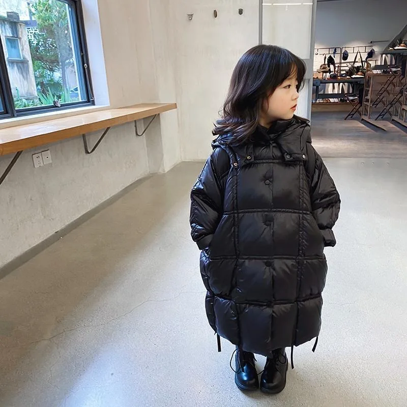 

Girls Down Cotton-padded Korean Version Winter Cotton-padded Jacket Children Warm Cotton-padded Western-style Bread Suit