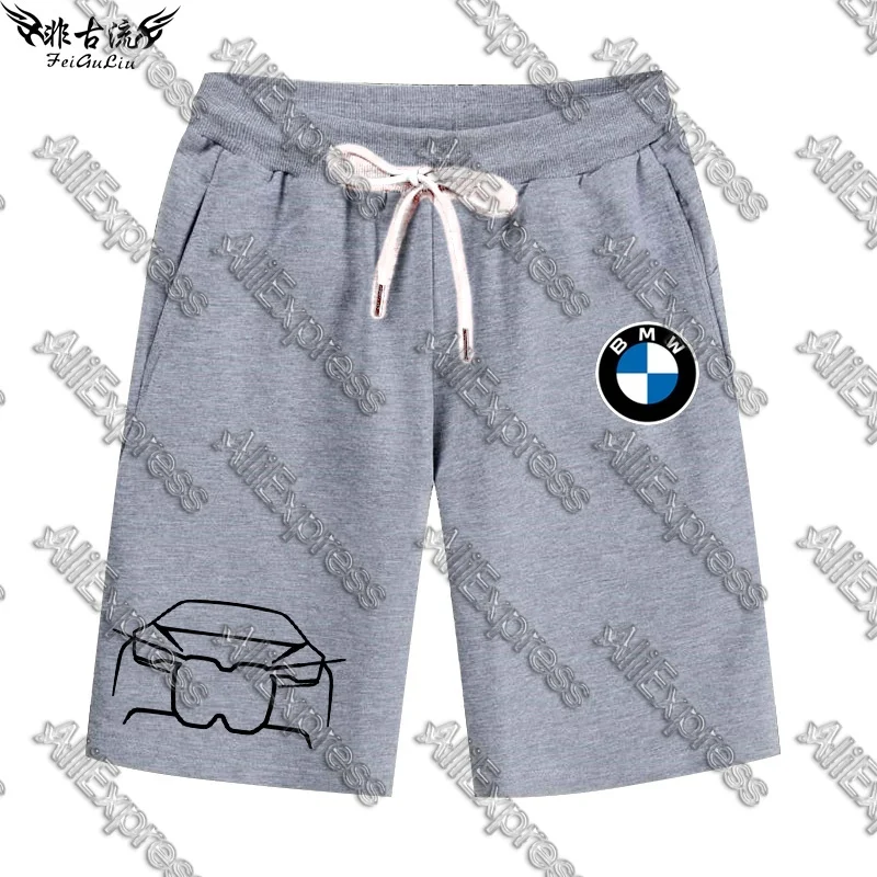 

Лето 2025 года, унисекс, гоночные шорты для езды на мотоцикле, свободные дышащие быстросохнущие спортивные пляжные модные шорты для любителей BMW