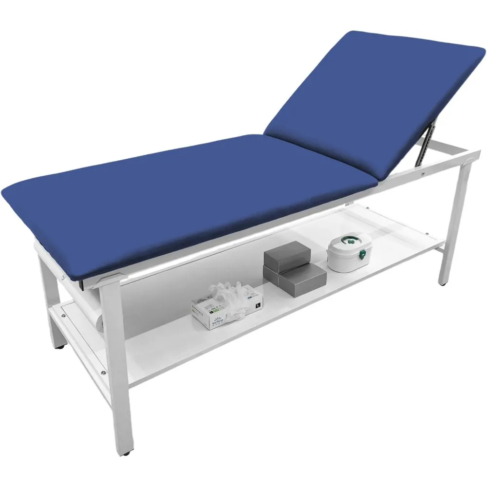 

Adjustable Exam Table with Paper Roll Dispenser & Shelf, Physical Therapy Medical Exam Table, Patient Examination Bed, Durable,