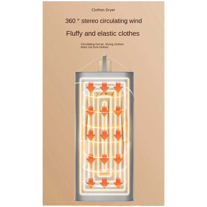 

Portable Electric Clothes Dryer Machine With Dryer Bag,Mini Hanging Clothes Dryer Fast Clothes Dryer Machine US-Plug Durable