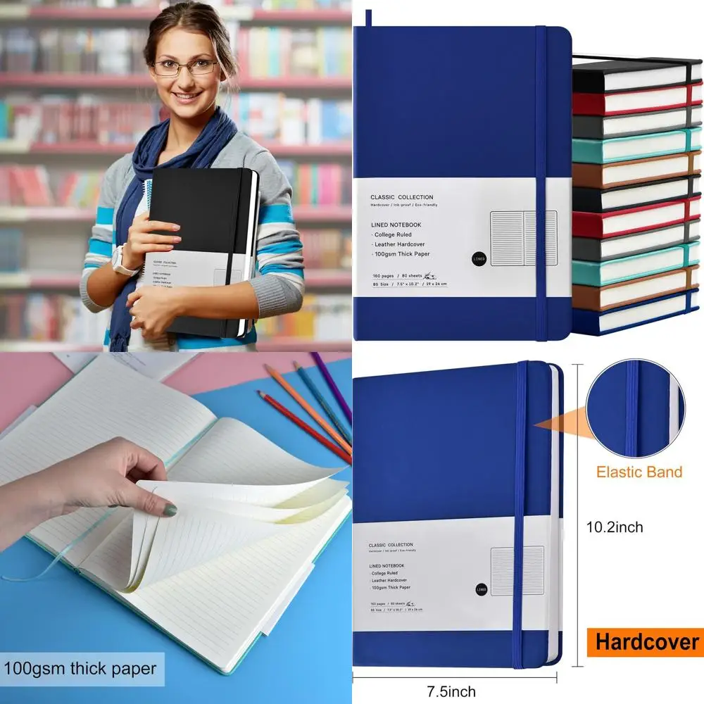 

Блокноты со складками для колледжа — 12 шт., плотная бумага 10,2x7,5, 100 GSM, разноцветные, журналы в подкладке для написания заметок