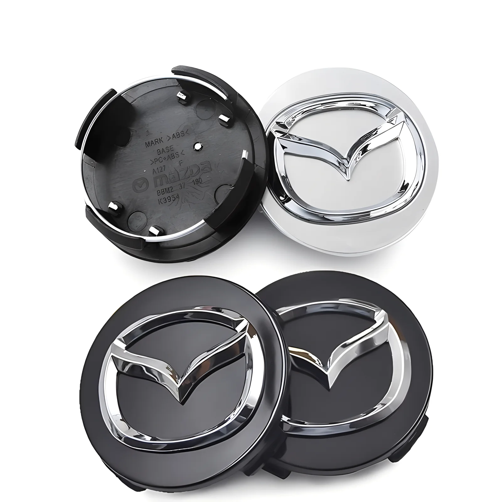 4pcs 56mm ABS Car Wheel Center Hub Cover Center Rim Cap For Mazda 3 2 CX5 Atenza CX30 Axela RX8 MX5 Demio 6 CX3 RX7 Accessories