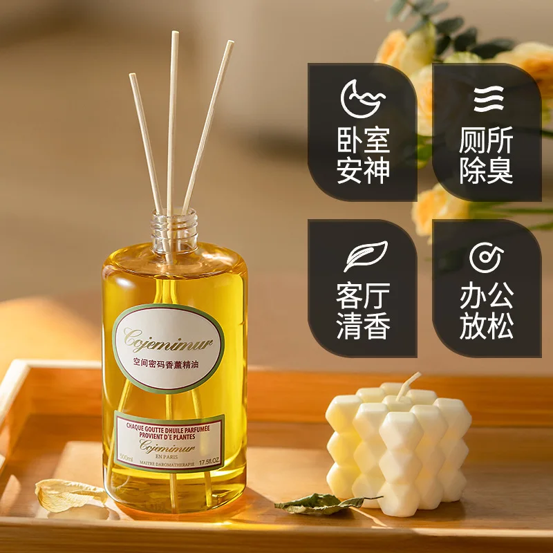 

500ml Natural Plant Extract Aromatherapy Essential Oil Replenisher,Hotel Long-lasting Air Fresh Toilet Deodorization Fragrance