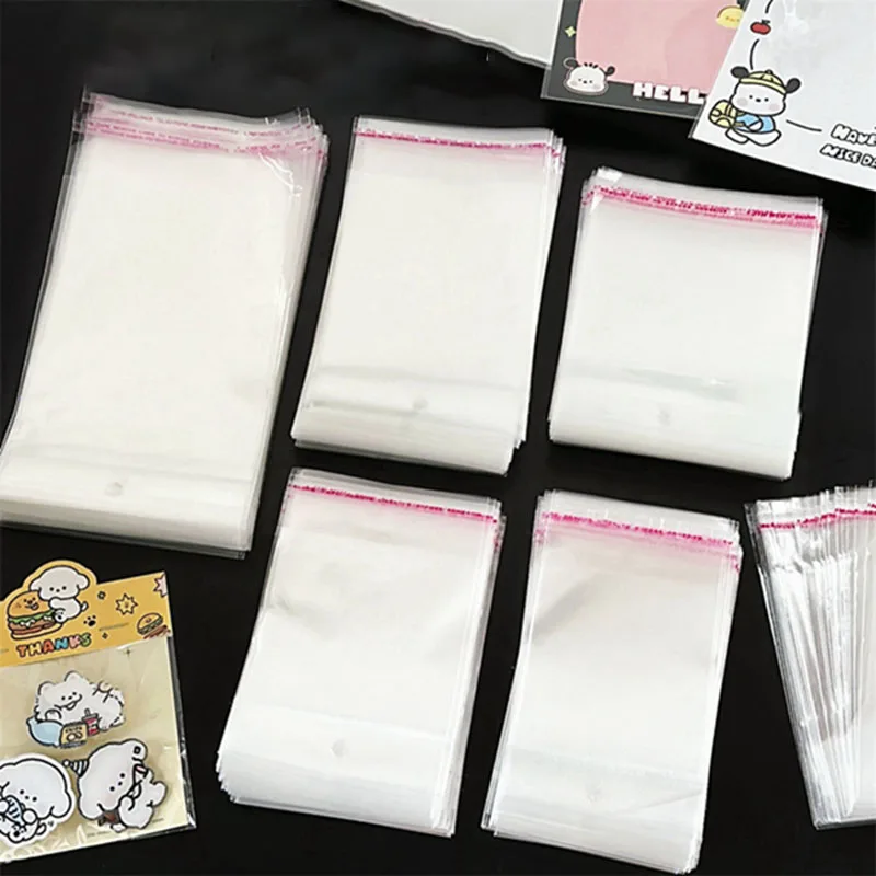 

100pcs/lot Transparent Self Adhesive Seal Bags Clear OPP Plastic Cellophane Bags Gifts Bag & Pouch Jewelry Packaging Bags