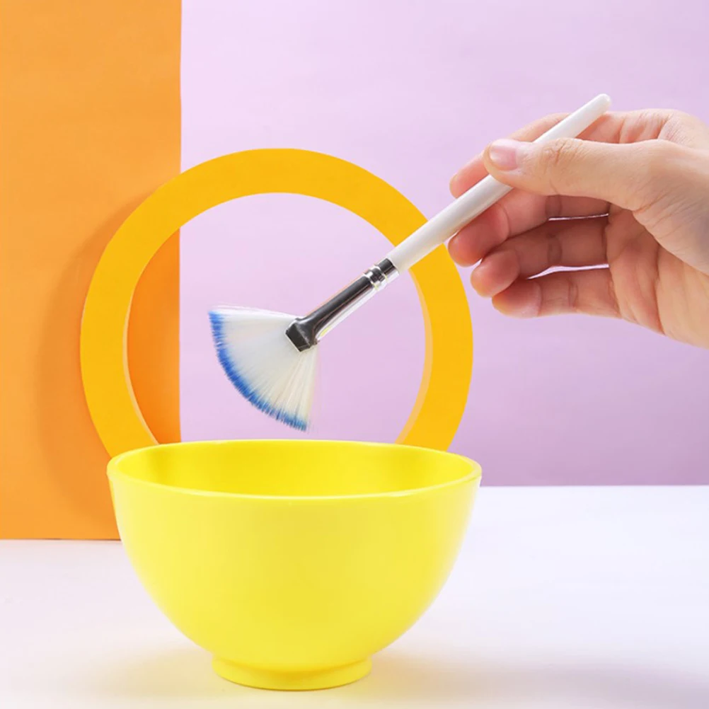 

8pcs Facial Mask Brush Fan Shaped Long H Beauty Tools Makeup Accessories Washable Bristles Skincare Gel Cream