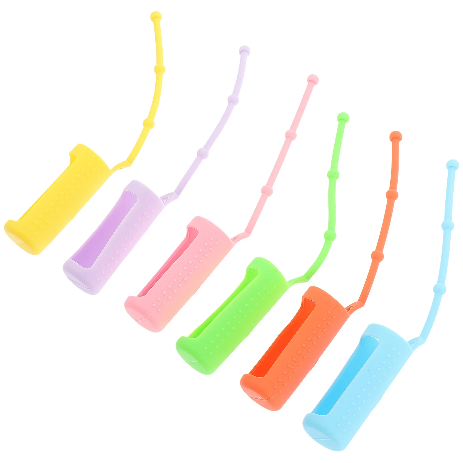 

6Pcs 10Ml Silicone Essential Oil Bottle Cover Protective Sleeve Case for Roller Bottles with Loop Strap Portable Safety Design