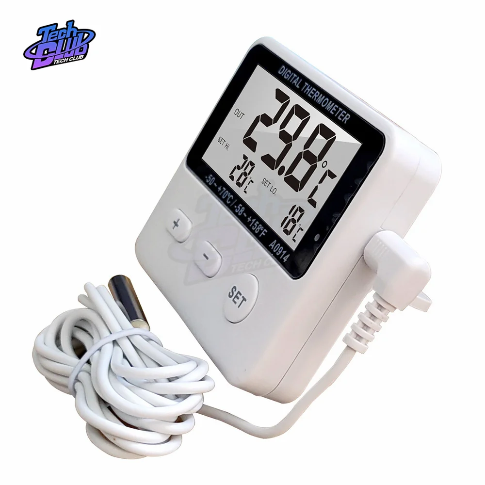 Mini LCD Digital Probe Sensor Thermometer Water Tank Swimming Pool Refrigerator Aquarium Wine Cellar Thermometer for Home Supply