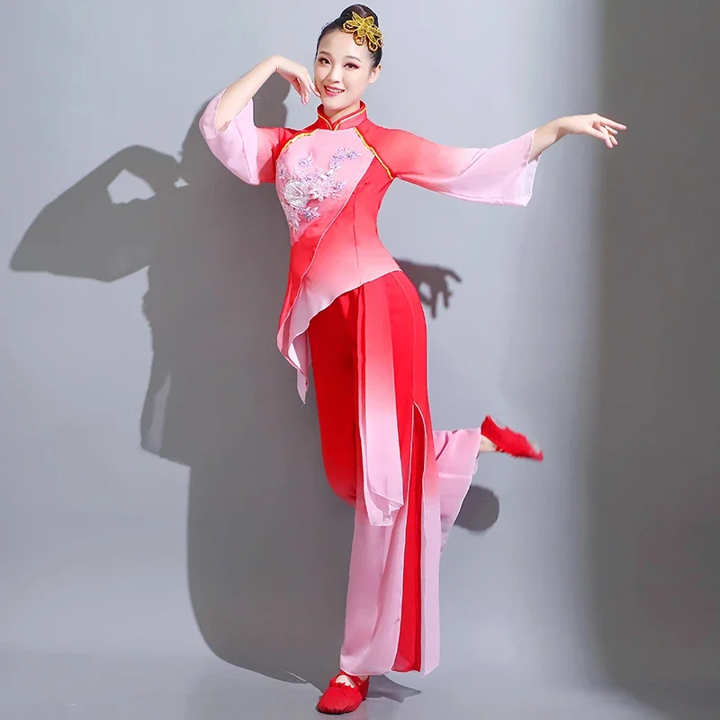 Classical dance performance attire, women's elegant Chinese style suit, Chinese dance costume