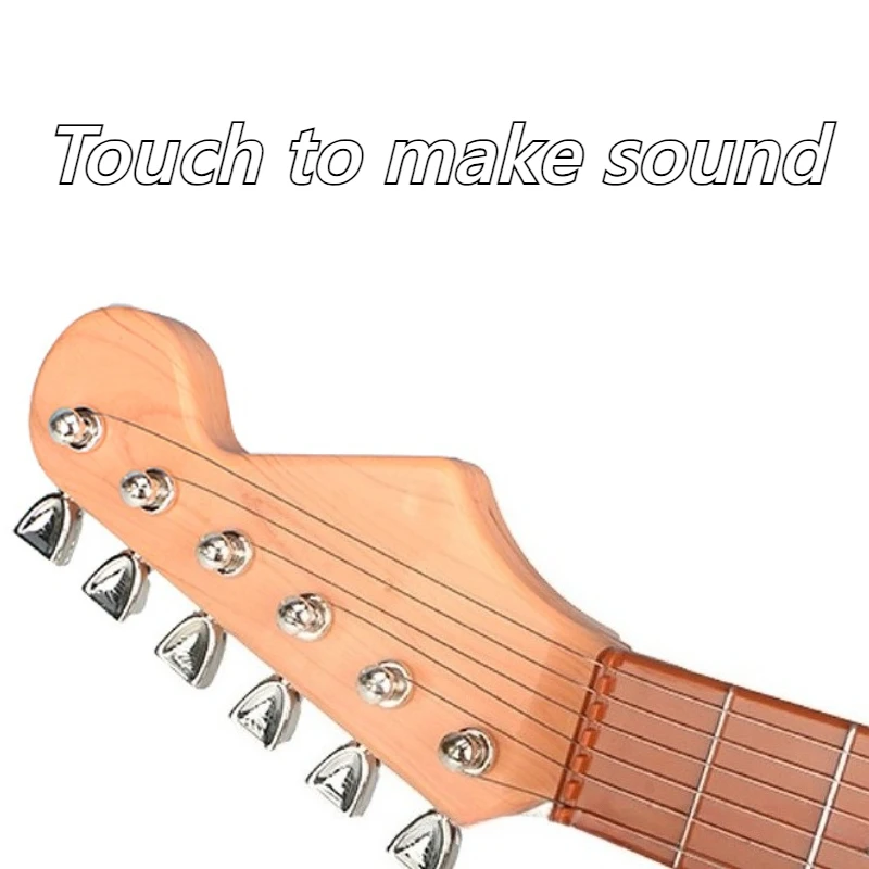 子供用エレキギターおもちゃ LEDライト ポータブルおもちゃ 楽器 子供教育玩具 誕生日プレゼント 8曲内蔵