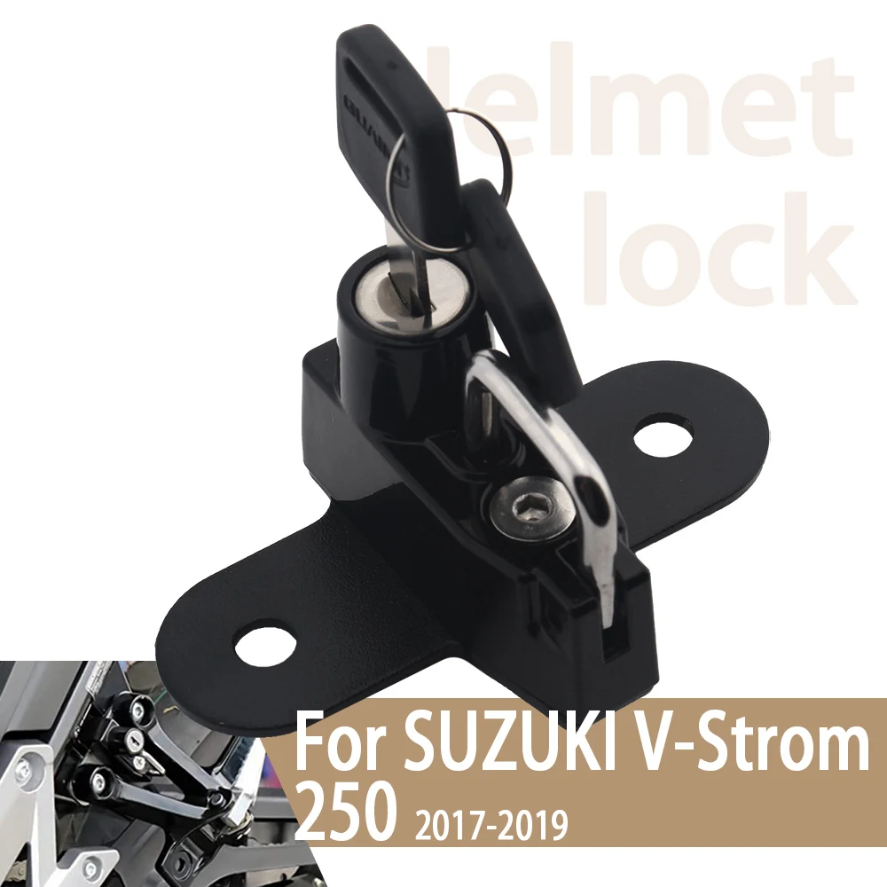 Helmet Lock Motorcycle Helmets Security Anti-Theft Lock Rust-Proof Aluminum Alloy Accessories For Suzuki V-Strom 250 VStrom 250