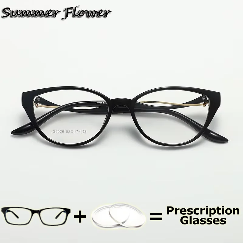 

Prescription Reading Glasses Cat Eye Women Myopia Recipe Clear Lenses Transition Multifocal Progressive Photochromic Eyeglasses