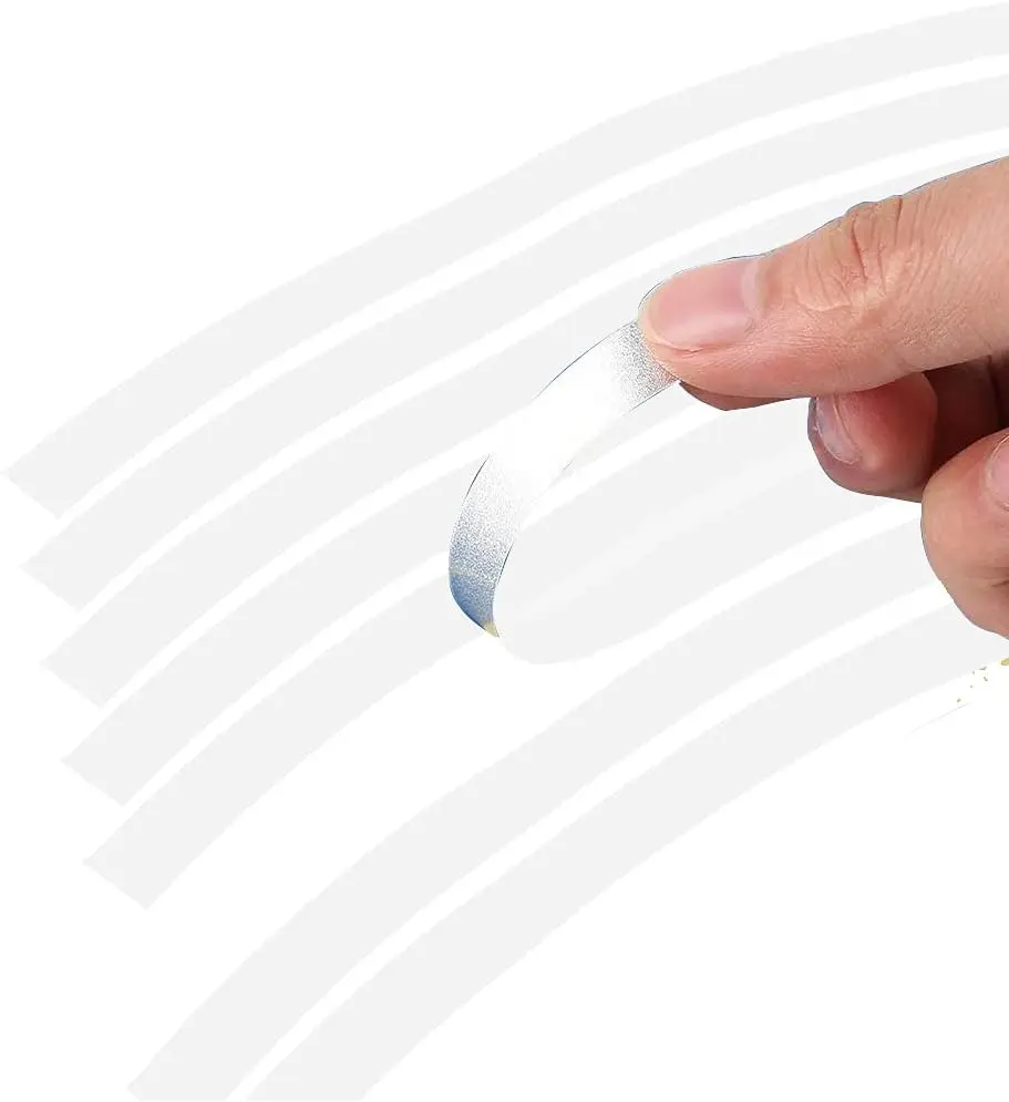 16 قطعة 17-19 ''عكس عجلة ريم شريط ملصق لاصق لامع ورائع لعجلات الدراجات النارية سيارة الدراجات دراجة دراجة ليلة السلامة الديكور #2