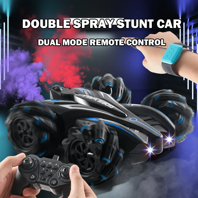

2.4g double-sided stunt car, drift remote control car, gesture-sensing light double-spray children's toy remote control car