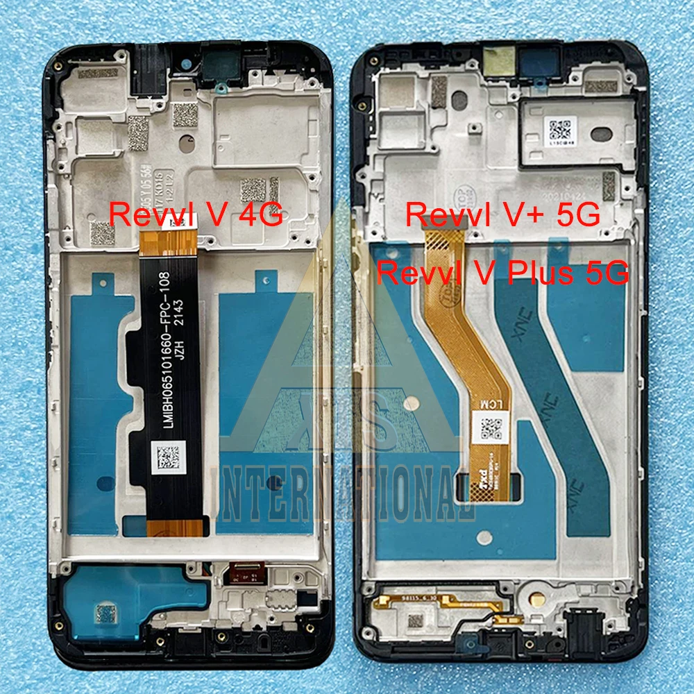 Original For T-Mobile REVVL V+ 5G LCD REVVL V 4G Display Screen Frame Touch Panel Digitizer For T-Mobile REVVL V Plus 5G Display