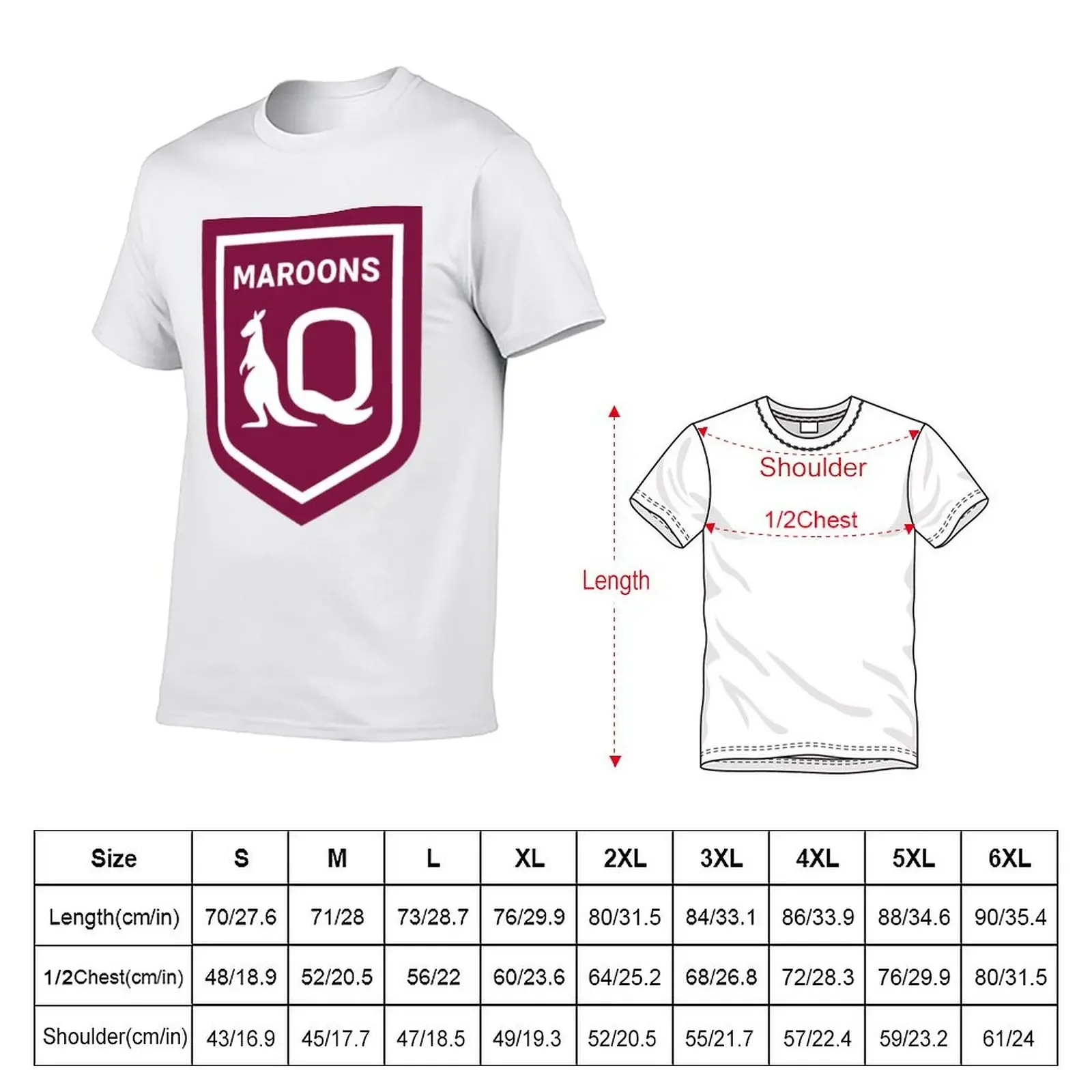 Copy of queensland maroonst T-Shirt vintage clothes anime stuff graphic shirts shirts graphic tees luxury clothes men