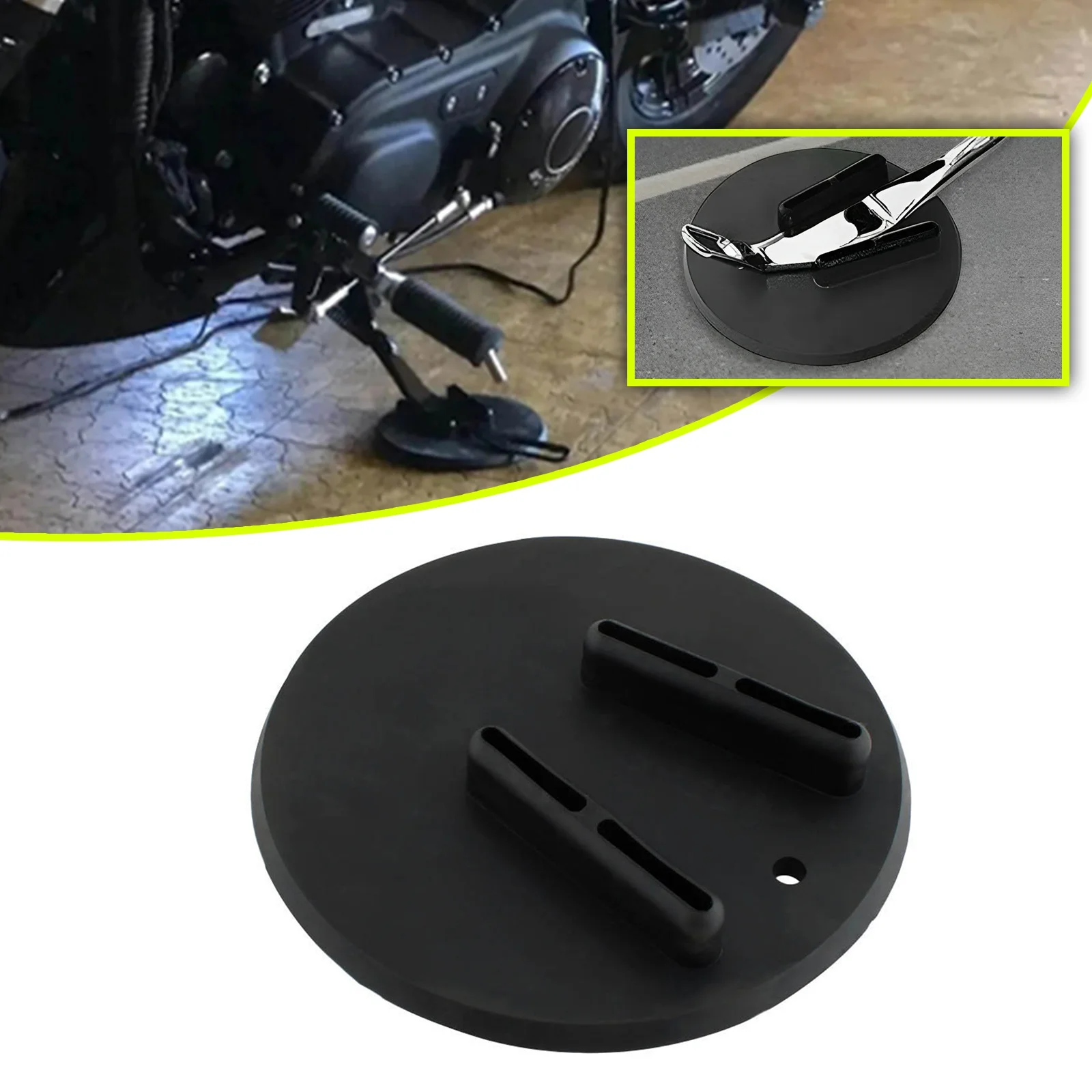 Jiffy Stand Coasters Kickstand Pad for Harley all motorcycles w/side stand
