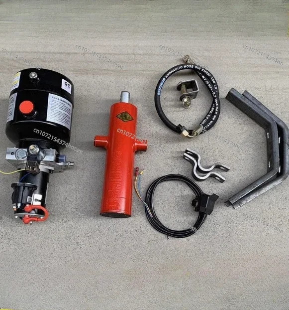 Hydraulic Self Unloading Kit Electric Control Lift 12v/24v/48v/60v/72v Electric Tricycle Dump Hydraulic Modification Parts