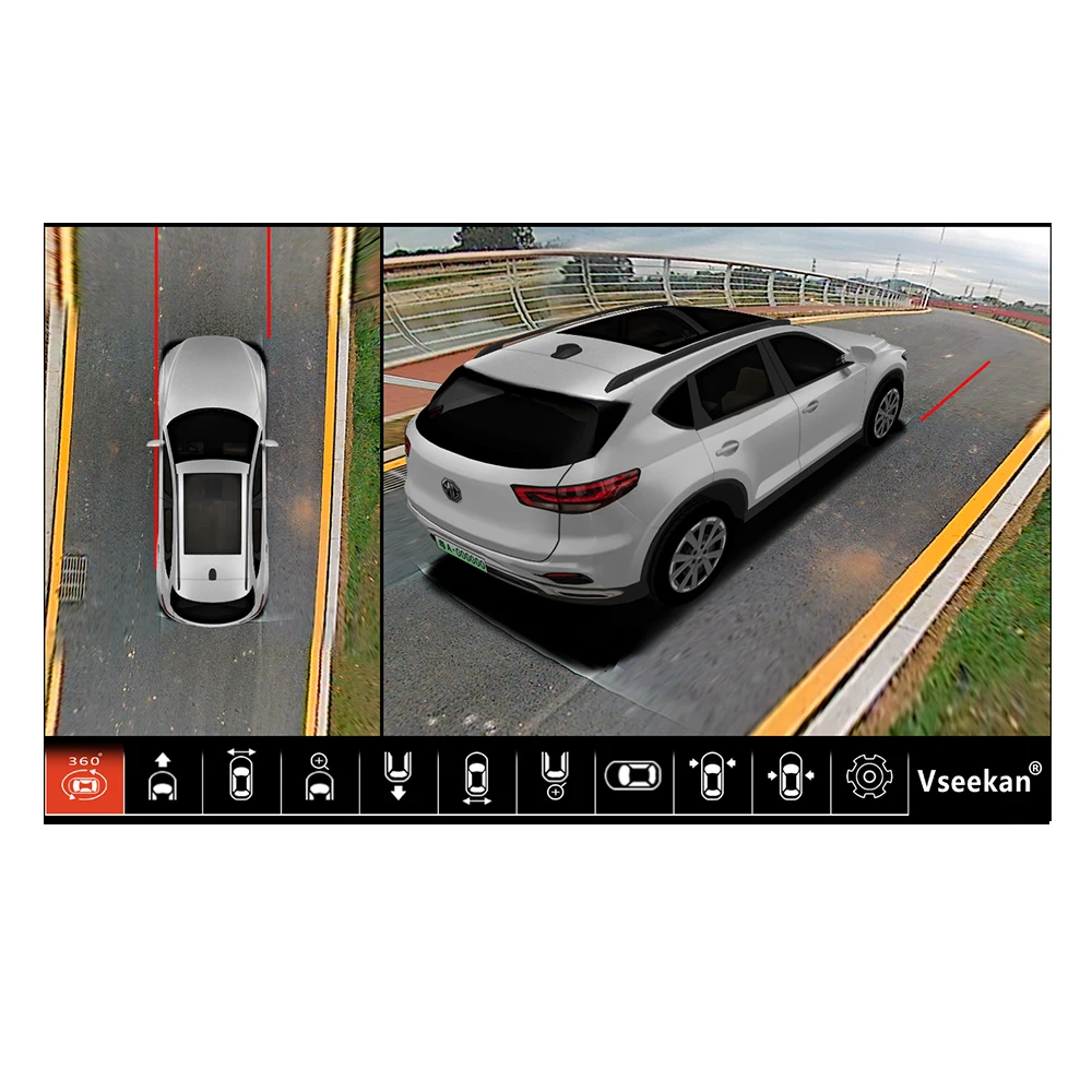 Caméra 360 pour Android multimédia 360, accessoires panoramiques pour voiture, Radio android 360 ° Caméra panoramique HD