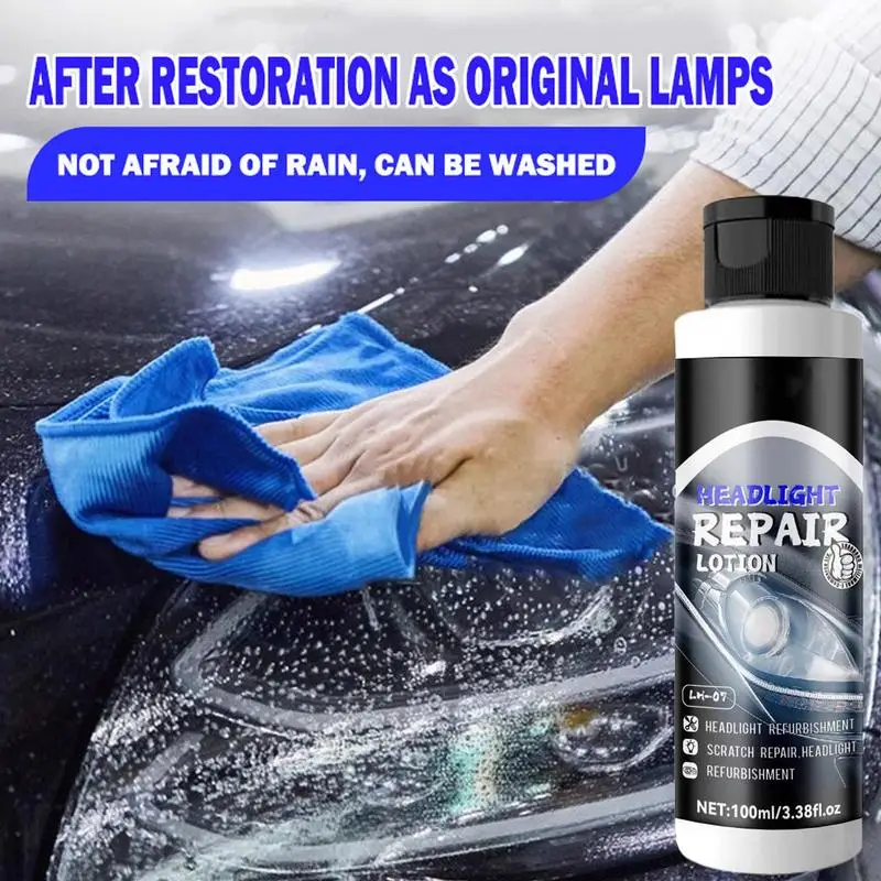 

100ml Headlight Coating Fluid Headlight Cleaner Restorer Car Headlight Scratch Repair Polish Car Headlight Restoration Liquid