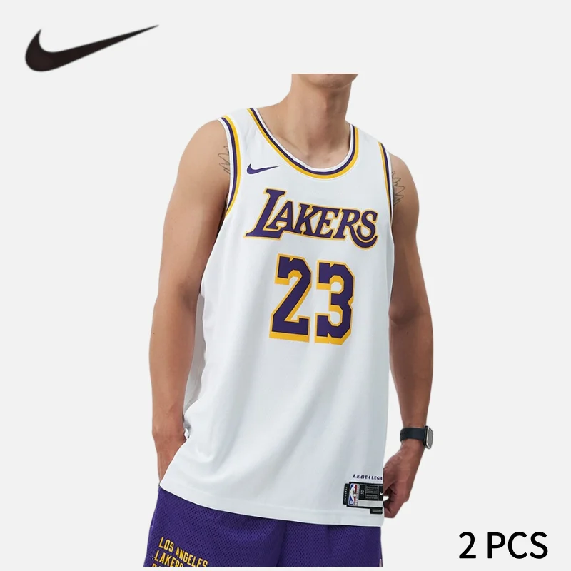 

Nike Dri-FIT Men's NBA Los Angeles Lakers Basketball Training Sleeveless Top 2 PCS DN2081-103+DN2081-103