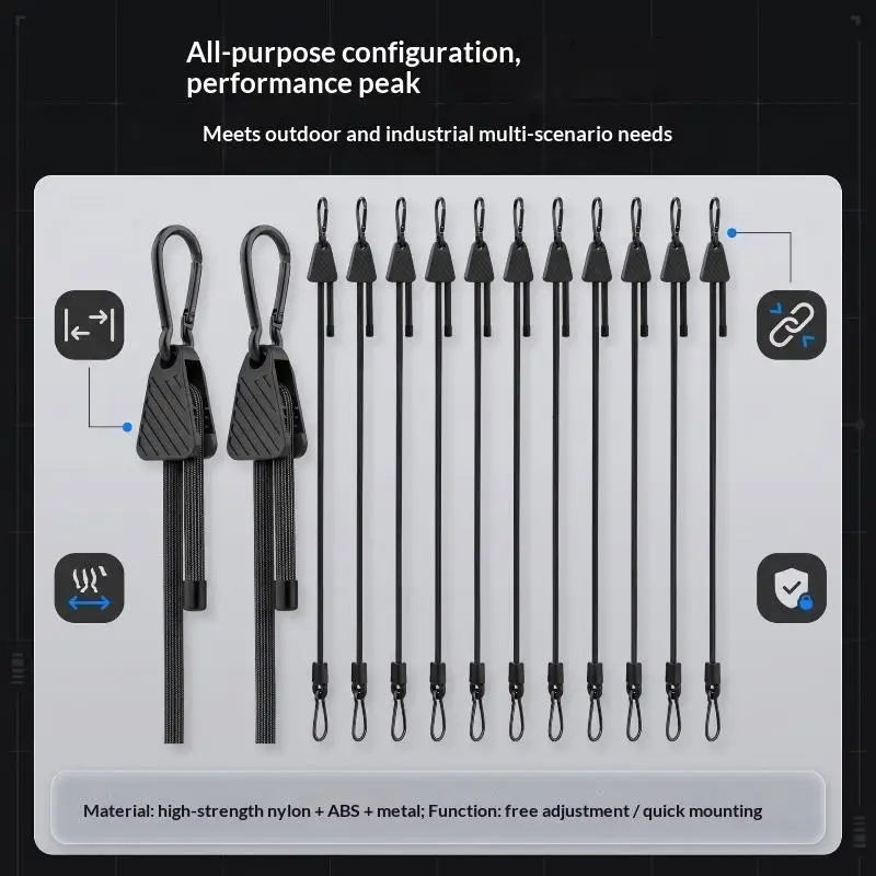 1M/1,2M Robuste Gepäckpackseile, elastische Bungee-Kordeln mit Karabinerhaken für Radfahren, Camping und Outdoor-Aktivitäten – Detail 3