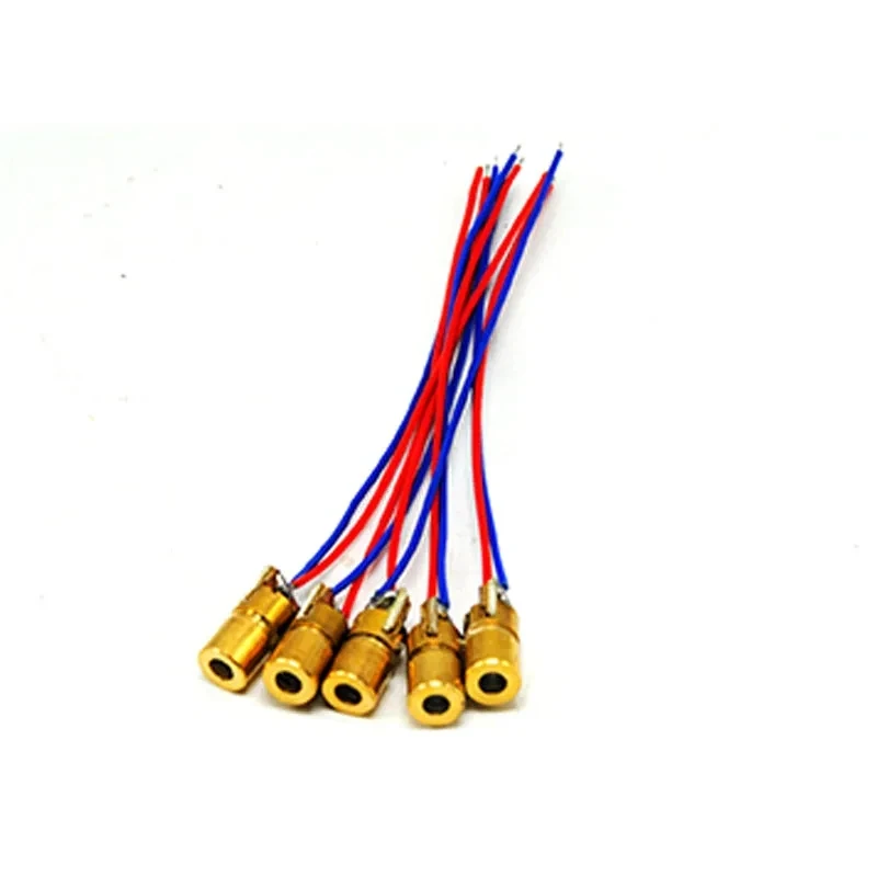 Mini lumières LED à diode laser rouge, technologie à points, 5V, 6x10mm, 3-5mW, 650nm, 5 pièces, 10 pièces