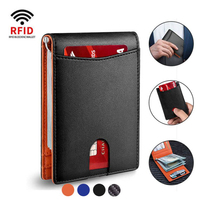 Rfid Customized Wallet & Card Holder Carbon Fiber Leather Minimalist Men Wallet Money Bag Personalized Gift Women Wallet Purse