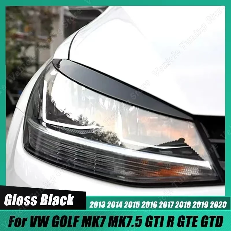 Car Headlamp Protection Sticker Headlight Cover Trimming Exterior Protection Sticker Suitable for Volkswagen Golf 7 2014-2020