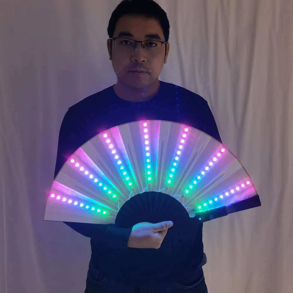 Full Color LED Fan Stage Performance Dancing Lights Fans Over 350 Modes Microlights Infinite Colors Rave Club EDM Music Party