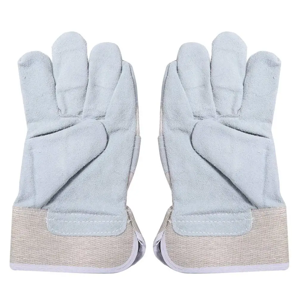

1 Pair Abrasion Resistant Leather Welding Gloves Labor Protection Thickened Cowhide Work Gloves Puncture Resistant