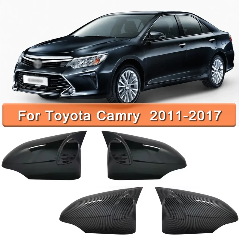

For Toyota Camry 2011-2017 Accessories 2 uds Decorative Mirror Cover Carbon Fiber ABS Plastic Rear View