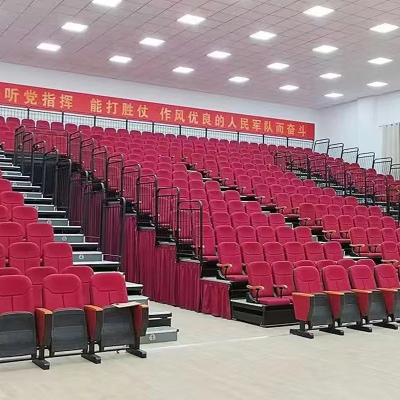 Directe verkoop in de fabriek van elektrische uittrekbare stoelen voor auditoriums, sportarenas, grootstandaards, theaters en theaters