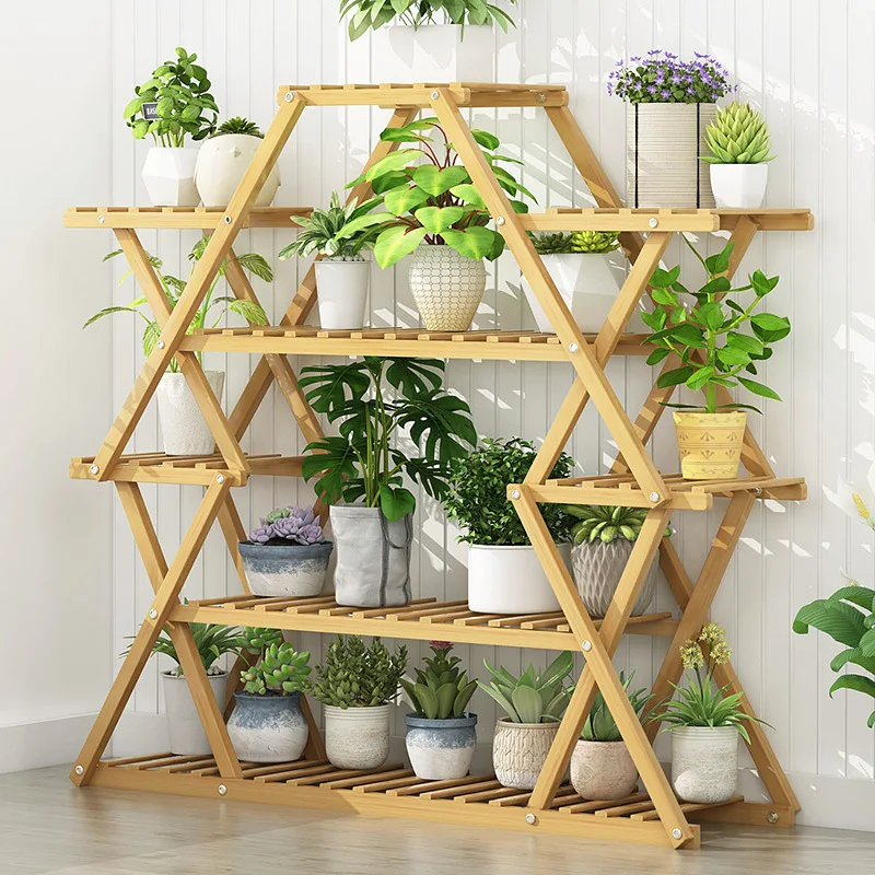 Balcony Flower Rack Floor-standing Storage Rack Household Multi-layer Indoor Outdoor Plants Pot Stand for Room Corners, Gardens