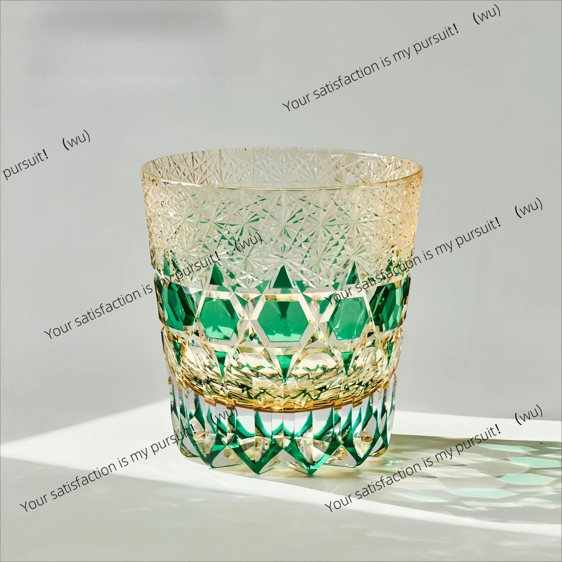 Purple fluorite household glass hand-carved crystal whiskey high-value wine glass