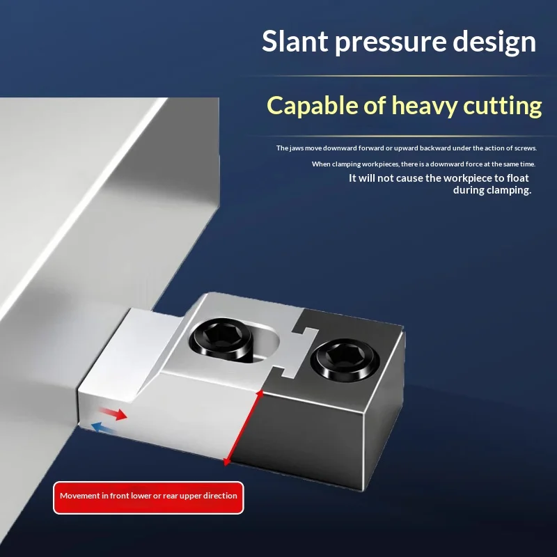 One-way T-type Clamp Fixture CNC Machining Center Anti-warping Side-top Mold Heavy Cutting T-slot Mounting Precision Engraving