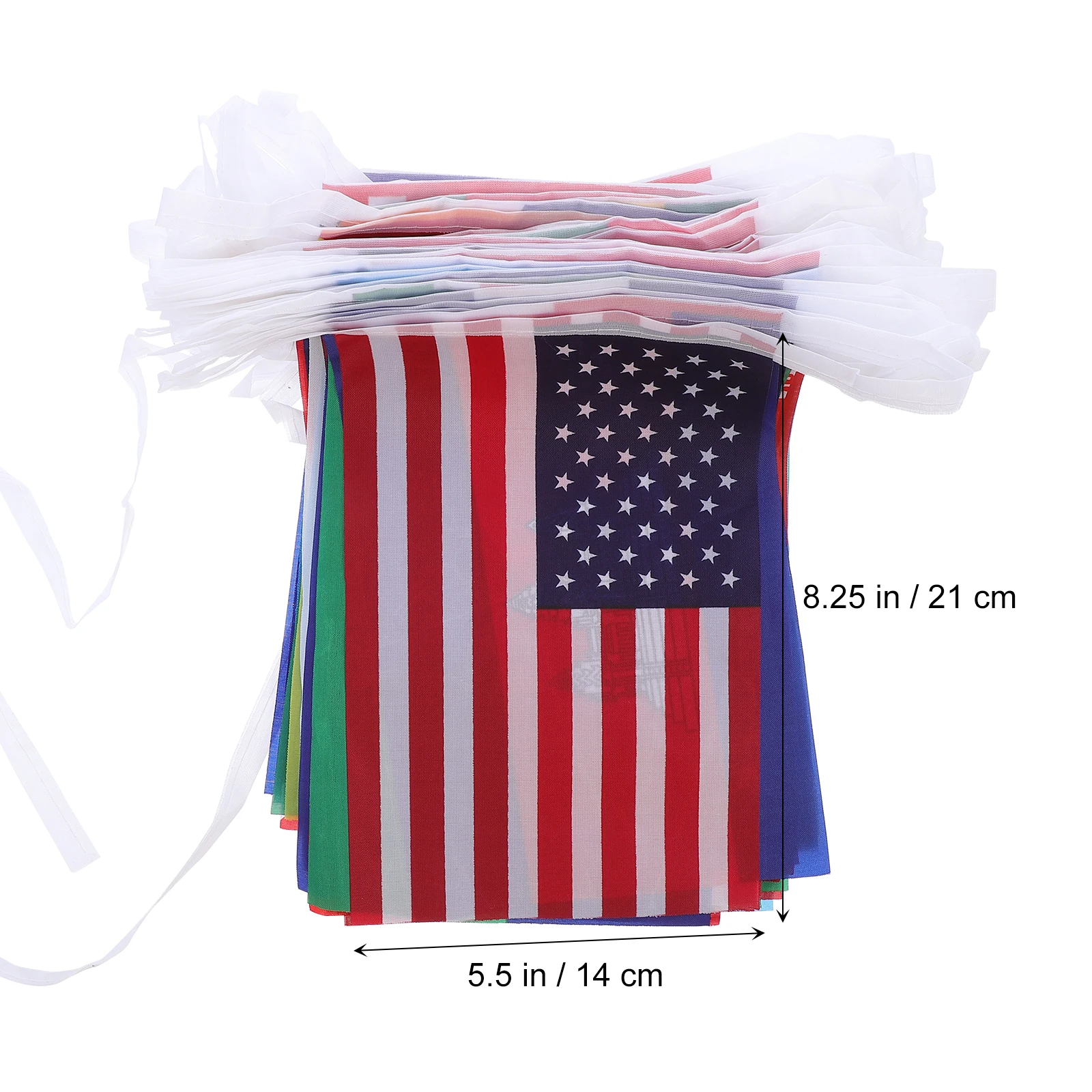 

1 set Flag Banner Decorative String Flags National Countries Party Decoration Polyester Bright Color Flags For Indoor