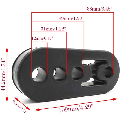 Imagen 2 del producto 4/8 Uds perchas de escape de coche soporte de montaje de goma perchas silenciador para proteger el sistema de coche accesorios universales para automóviles