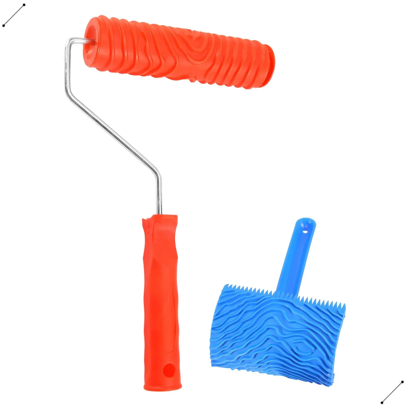 Imitation Wood Pattern Tool Set Eg300t 7 Inch Rubber Roller + Ms16 Imitation Realistic Wood Grain Tool Wood Grain Coating Emboss