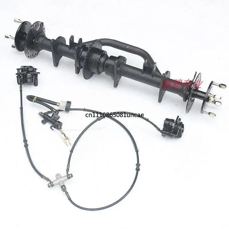 DIY modified four-wheel ATV chain drive rear axle kart differential rear axle suspension double disc brake assembly