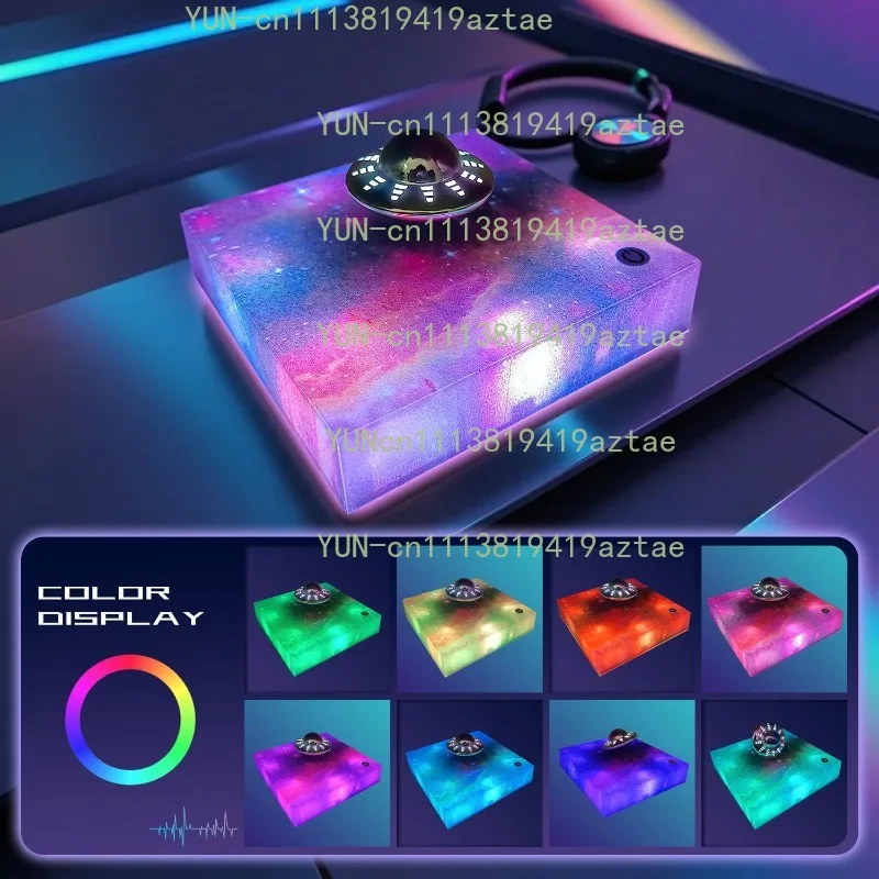 Levitating UFO Lamp Floating 360° Rotating Galaxy Light Display Cool Tech Gadgets Desk