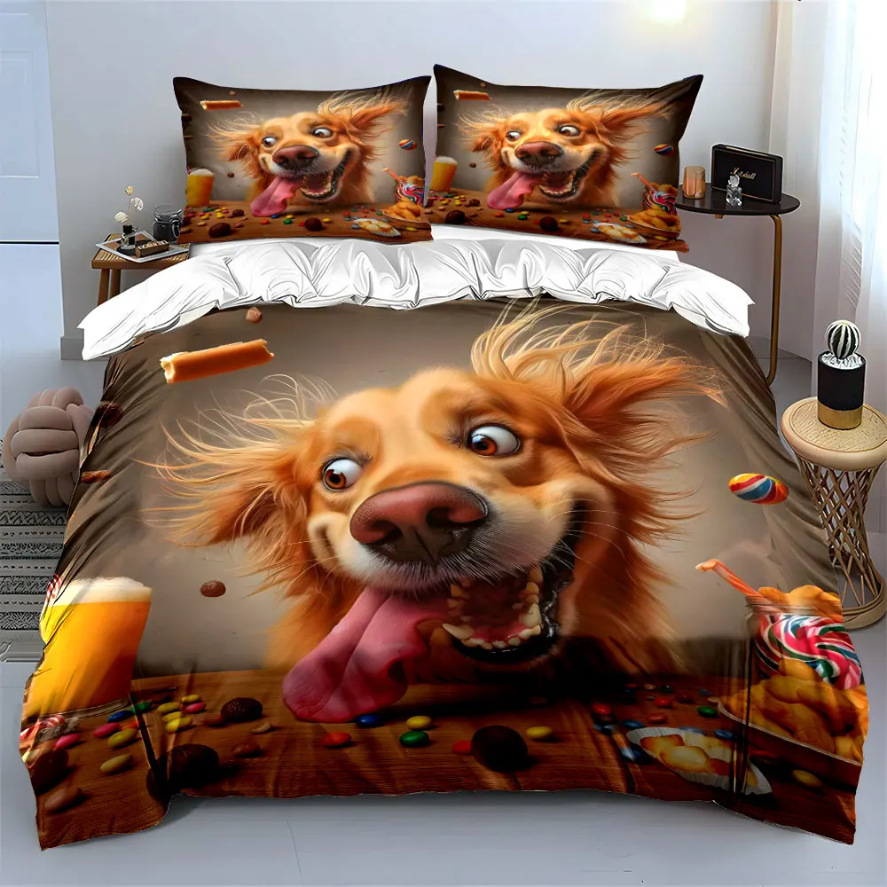 

"Dog-Friendly Snack Gift Set" Multiple sizes kid's and adults' bedroom Exquisite 3PC bedding set, gift