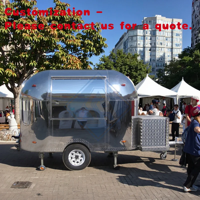 

custom.Heavy Duty Stainless Steel Food Truck Customizable Trailer USA/Europe Street Food Vending Cart with CE Certificati