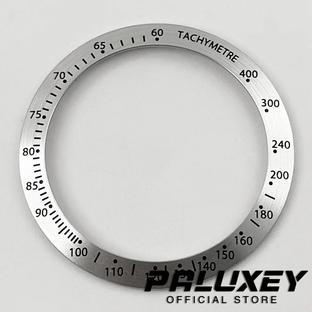 38MM Chronograph Indices Function High Quality Sloping Bezel Insert SUB Diving GMT Watch Insert Watch Replace Aluminum Bezel