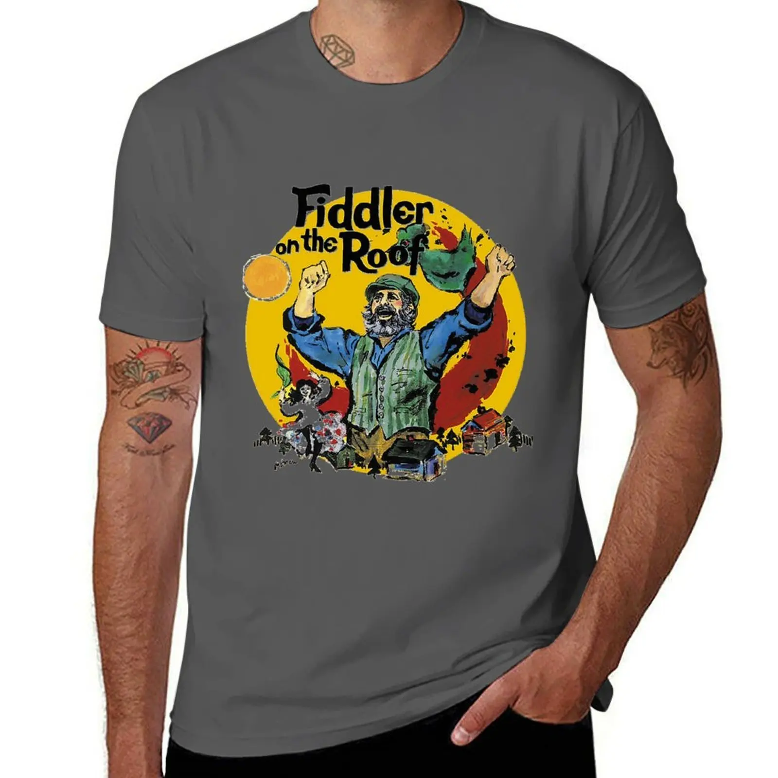 Fan The Musical Men Roof for Movie Music On Fiddler Gift: T-Shirt Lightweight Gym Training T-Shirt