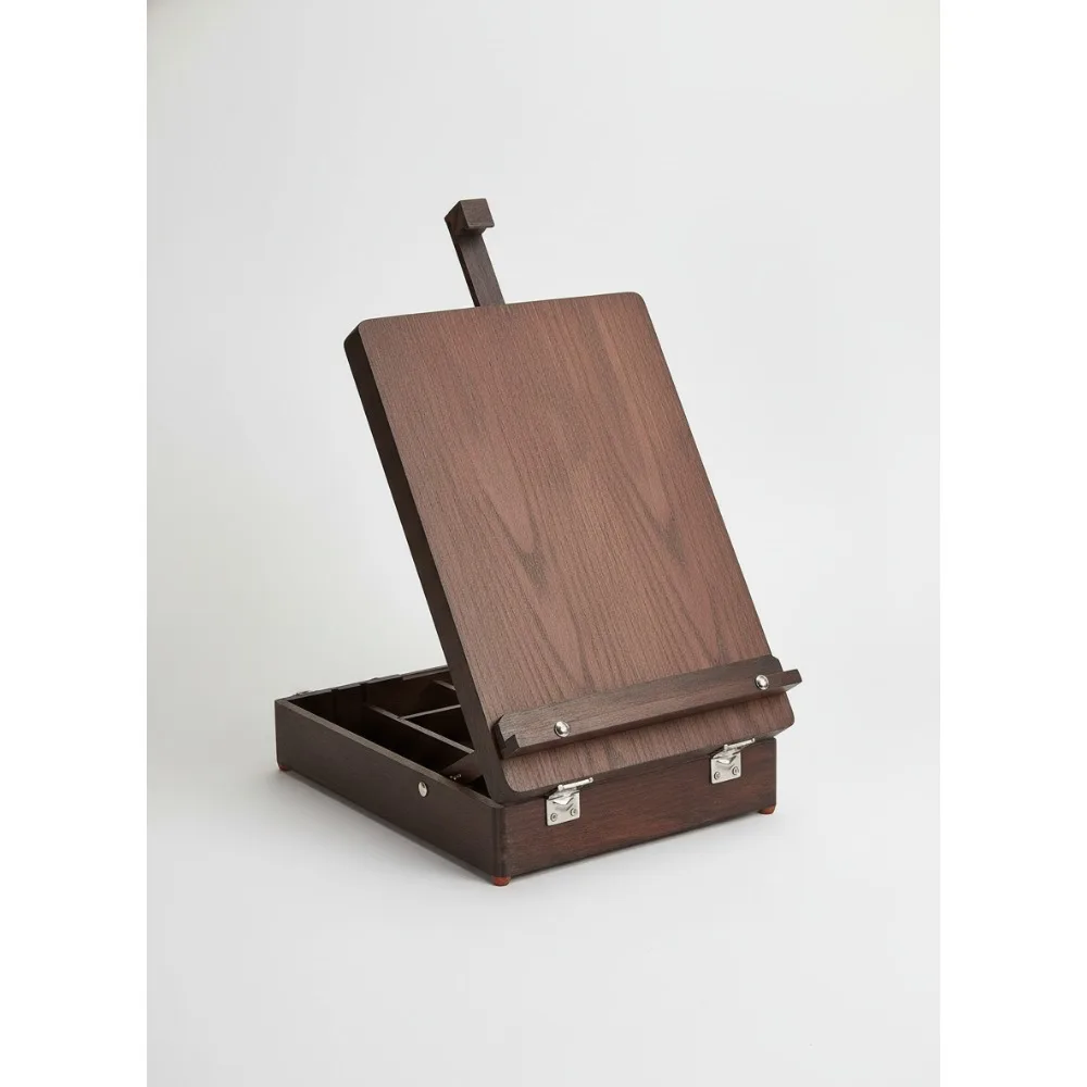 

Регулируемый деревянный настольный мольберт для эскизов - портативный футляр для хранения художников для принадлежностей для рисования и рисования